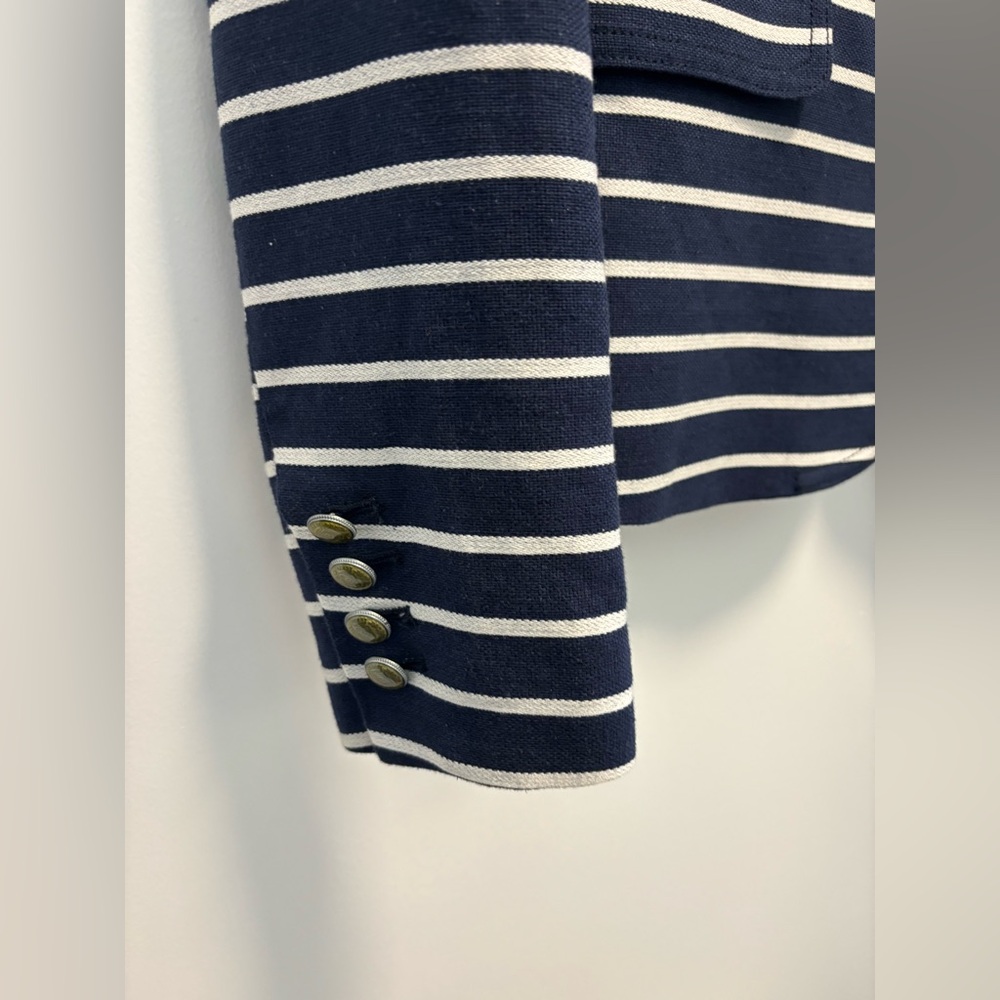 Navy Striped Blazer by Smart Set - Picture 5 of 5